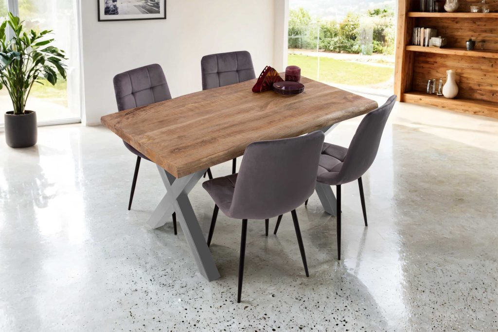 SAM_NEU-Esszimmer-Baumkante-Tische-Cali_aufgedoppelt-X_Gestell-mango-silber-120-BKT_Cali_mango_rough_06
