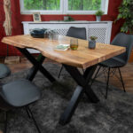 SAM_NEU-Esszimmer-Baumkante-Tische-Cali_aufgedoppelt-X_Gestell-natur-schwarz-140-Cali_natur_140_x_02