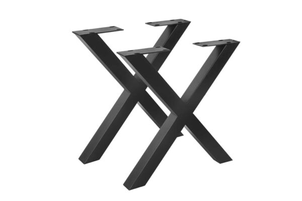 SAM NEU Esszimmer Baumkante Tische Cali aufgedoppelt X Gestell natur schwarz 180