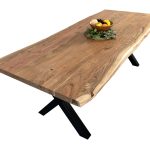 SAM_NEU-Esszimmer-Baumkante-Tische-Cali_aufgedoppelt-X_Gestell-natur-schwarz-240-BKT_Cali_natur_schwarz_240_01