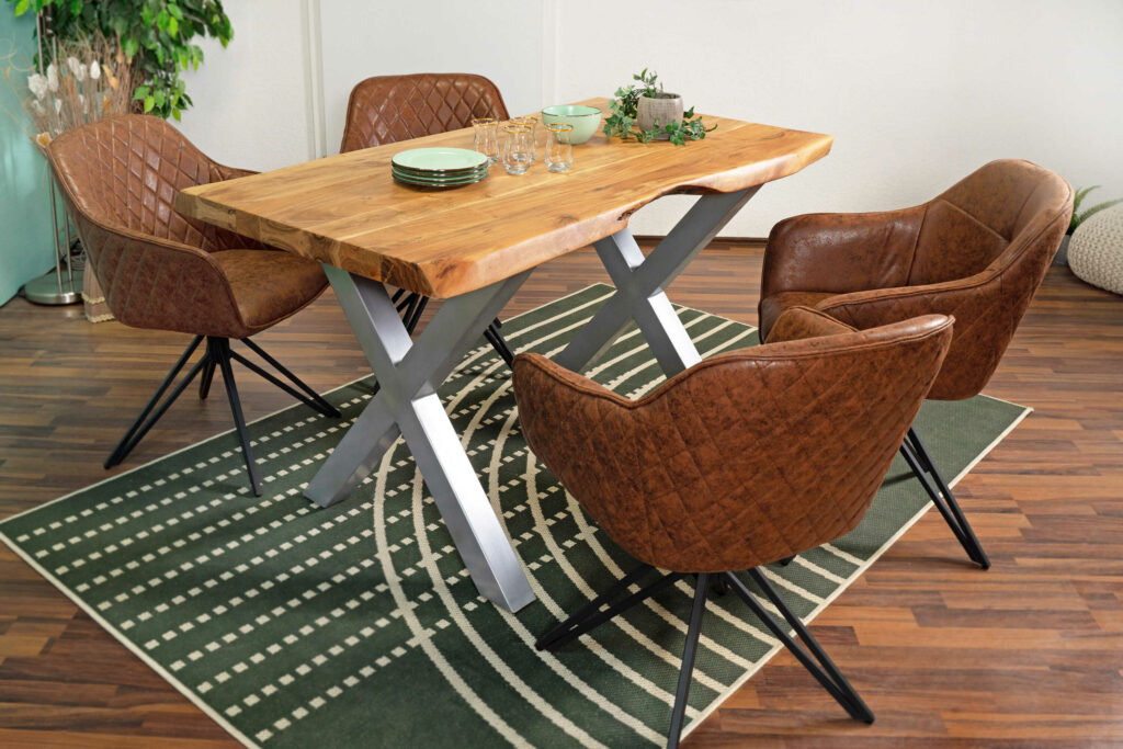 SAM_NEU-Esszimmer-Baumkante-Tische-Cali_aufgedoppelt-X_Gestell-natur-silber-220-Cali_natur_220_x_02