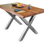 SAM_NEU-Esszimmer-Baumkante-Tische-Cali_aufgedoppelt-X_Gestell-nuss-silber-140-Cali_nussbaum_140_x_01
