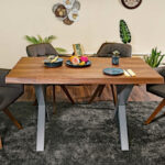 SAM_NEU-Esszimmer-Baumkante-Tische-Cali_aufgedoppelt-X_Gestell-nuss-silber-160-Cali_nussbaum_160_x_05