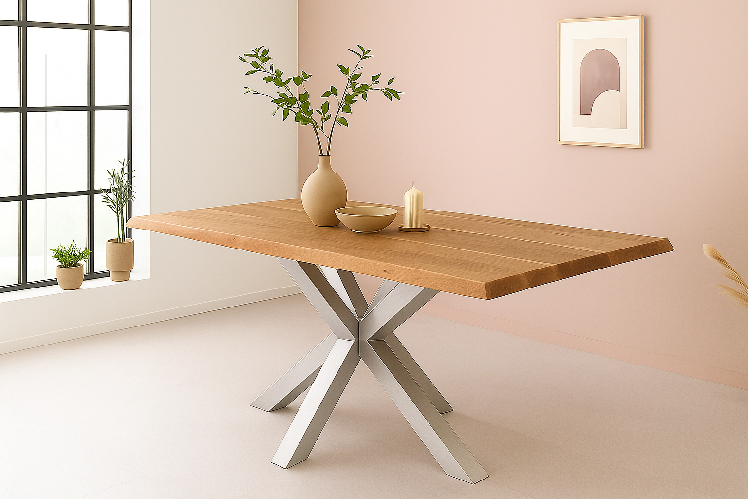 SAM_NEU-Esszimmer-Baumkante-Tische-Calista-Spider-BKT-natur-silber-260-BKT_Calista_01-1