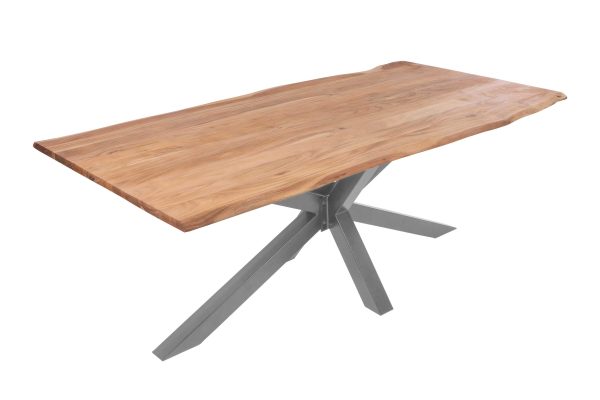 SAM NEU Esszimmer Baumkante Tische Derek Spider silber 160 BKT Derek eiche silber 02 scaled
