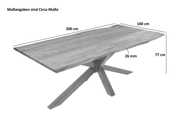 SAM NEU Esszimmer Baumkante Tische Derek Spider weiss 300 BKT Derek eiche weiss 03 scaled