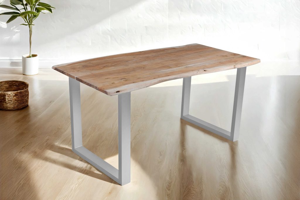 SAM_NEU-Esszimmer-Baumkante-Tische-Derek-U-Gestell-Silber-160-BK_Derek_160_eiche_silber_01
