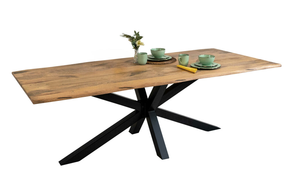 SAM_NEU-Esszimmer-Baumkante-Tische-Dora-Spider-Gestell-Vintage-schwarz-200-BKT_Dora_vintage_200_02