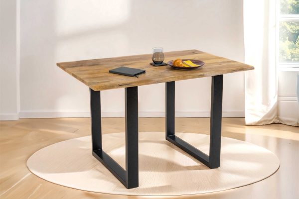 SAM NEU Esszimmer Baumkante Tische Dora U Gestell Vintage schwarz 140 BKT Dora vintage 140 01 scaled