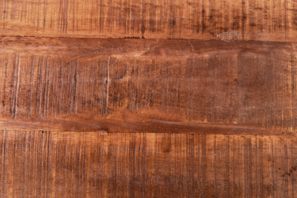 B-Ware Baumkantentisch Esstisch Mangoholz massiv U-Gestell silber 120 x 80 cm DORA