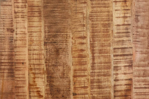 Baumkantentisch Esstisch Mangoholz massiv V-Gestell silber 200 x 100 cm DORA
