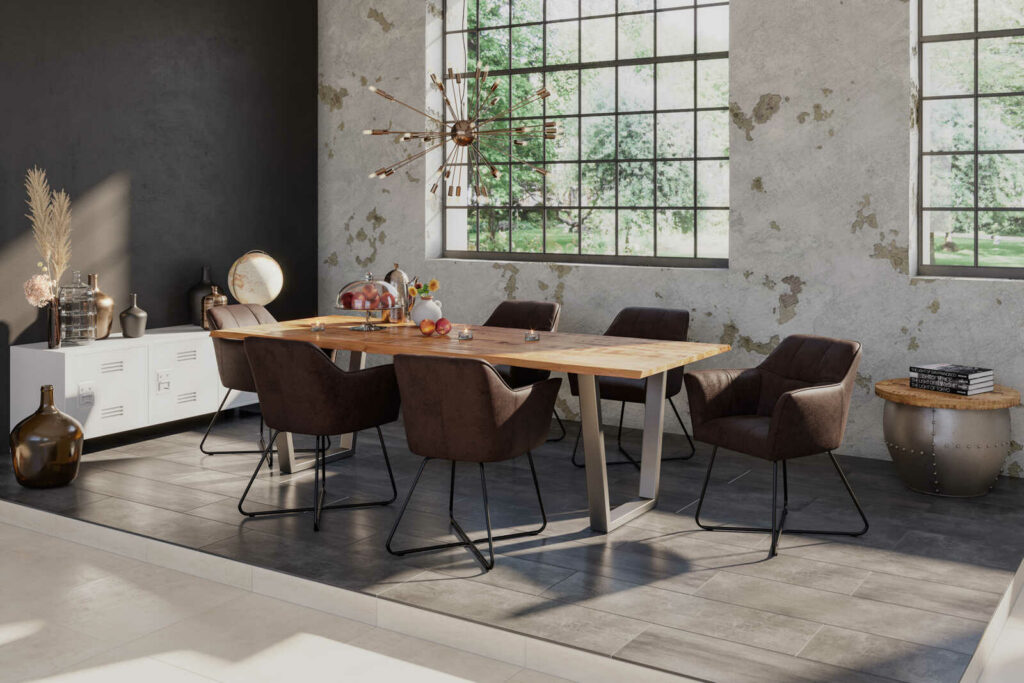 SAM_NEU-Esszimmer-Baumkante-Tische-Dora-V-Gestell-silber-220-Dora_V_silber_220_05