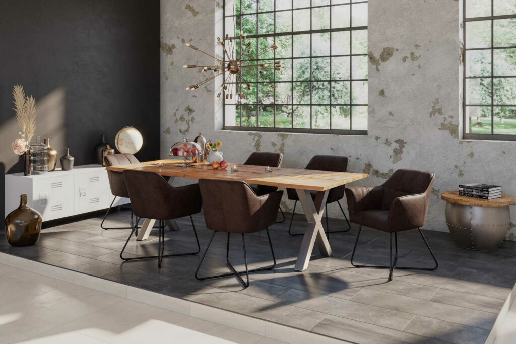 SAM_NEU-Esszimmer-Baumkante-Tische-Dora-X-Gestell-silber-200-Dora_X_silber_200_05