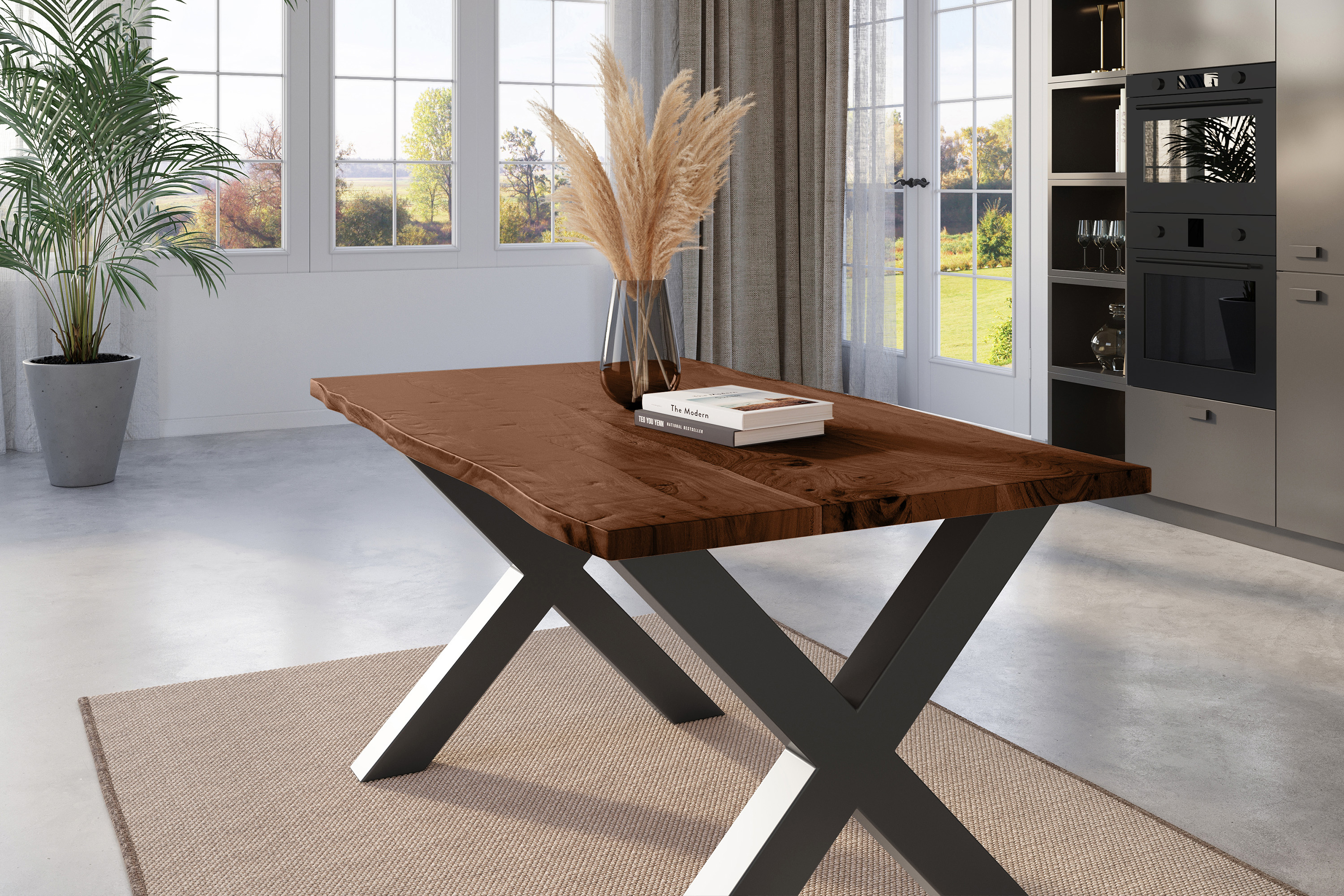 SAM_NEU-Esszimmer-Baumkante-Tische-Kalea-BKT-nuss-120-160-Schwarz-160-X-BKT-BKT_Kalea_nuss_neu_04-36