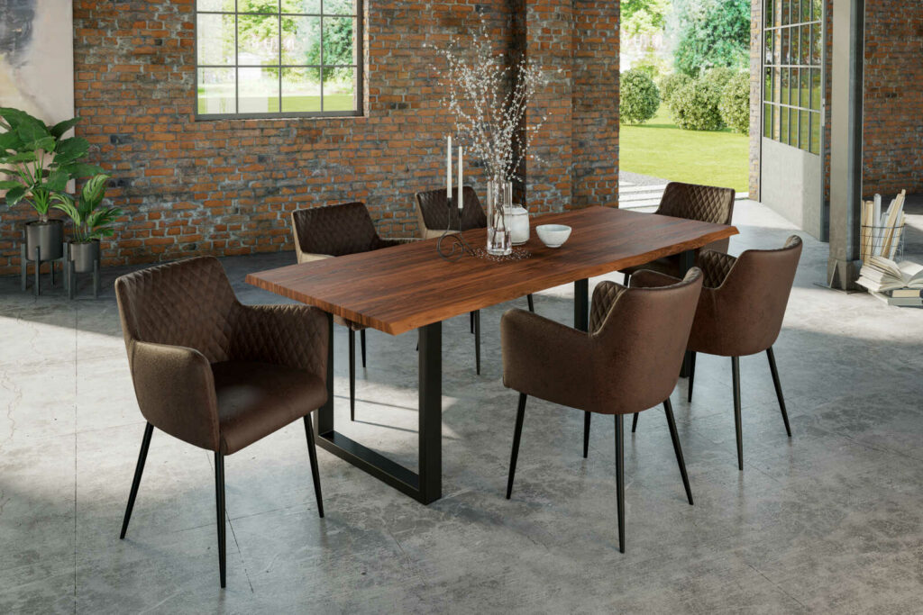 SAM_NEU-Esszimmer-Baumkante-Tische-Lauren-nougat-schwarz-240-Lauren_240_schwarz_05