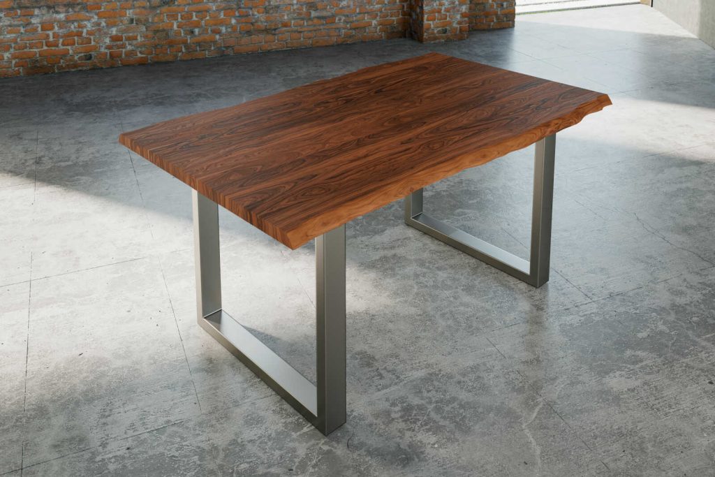 SAM_NEU-Esszimmer-Baumkante-Tische-Lauren-nougat-silber-160-Lauren_160_silber_01