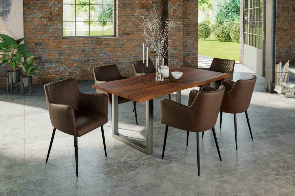 SAM_NEU-Esszimmer-Baumkante-Tische-Lauren-nougat-silber-220-Lauren_220_silber_05