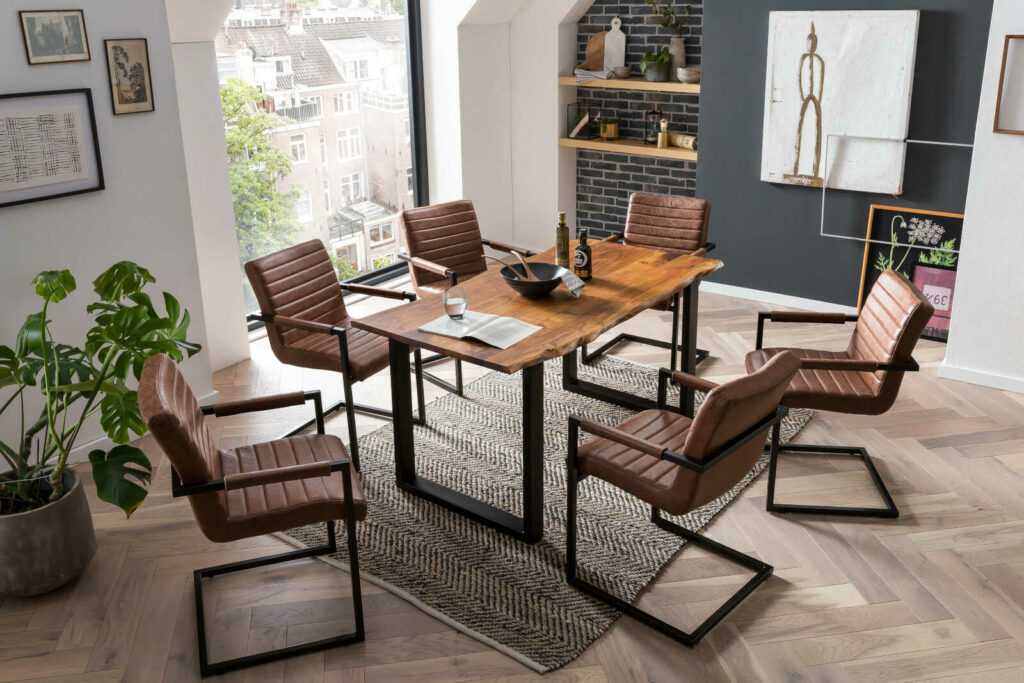 SAM_NEU-Esszimmer-Baumkante-Tische-Laurina-nougat-schwarz-180-Laurina_nougatfarben_schwarz_ml_07