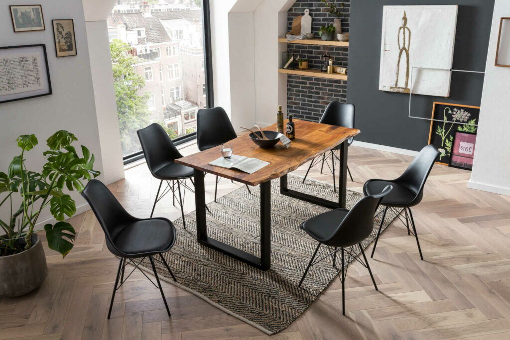 SAM_NEU-Esszimmer-Baumkante-Tische-Laurina-nougat-schwarz-180-Laurina_nougatfarben_schwarz_ml_08