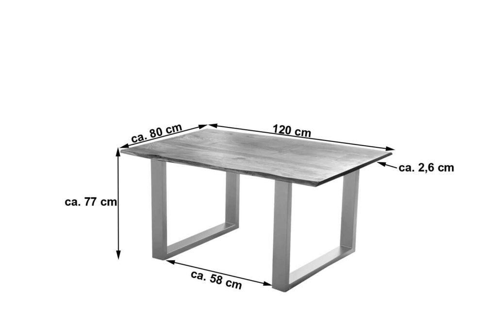 SAM_NEU-Esszimmer-Baumkante-Tische-Laurina-nougat-silber-120-Laurina_nougatfarben_silber_ml_02