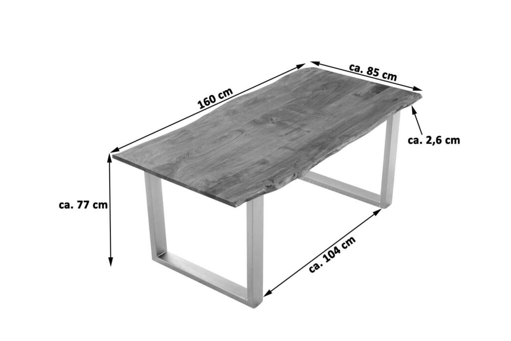SAM_NEU-Esszimmer-Baumkante-Tische-Laurina-nougat-silber-160-Laurina_nougatfarben_silber_ml_02