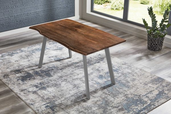 SAM NEU Esszimmer Baumkante Tische Laxmi nuss silber 140