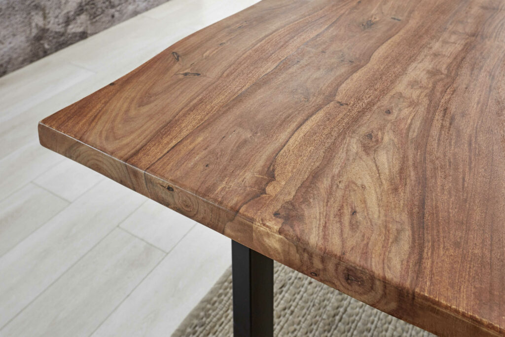 SAM_NEU-Esszimmer-Baumkante-Tische-Lotti-Schwarz-Teak-160-Lotti_teak_u_gestell_05