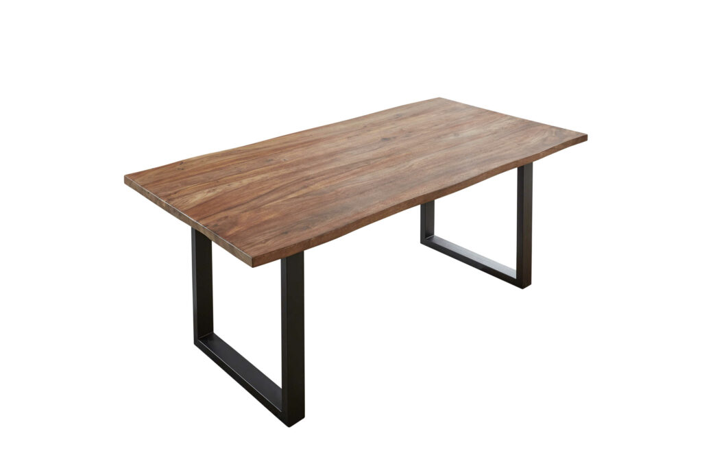 SAM_NEU-Esszimmer-Baumkante-Tische-Lotti-Schwarz-Teak-180-Lotti_teak_u_gestell_02