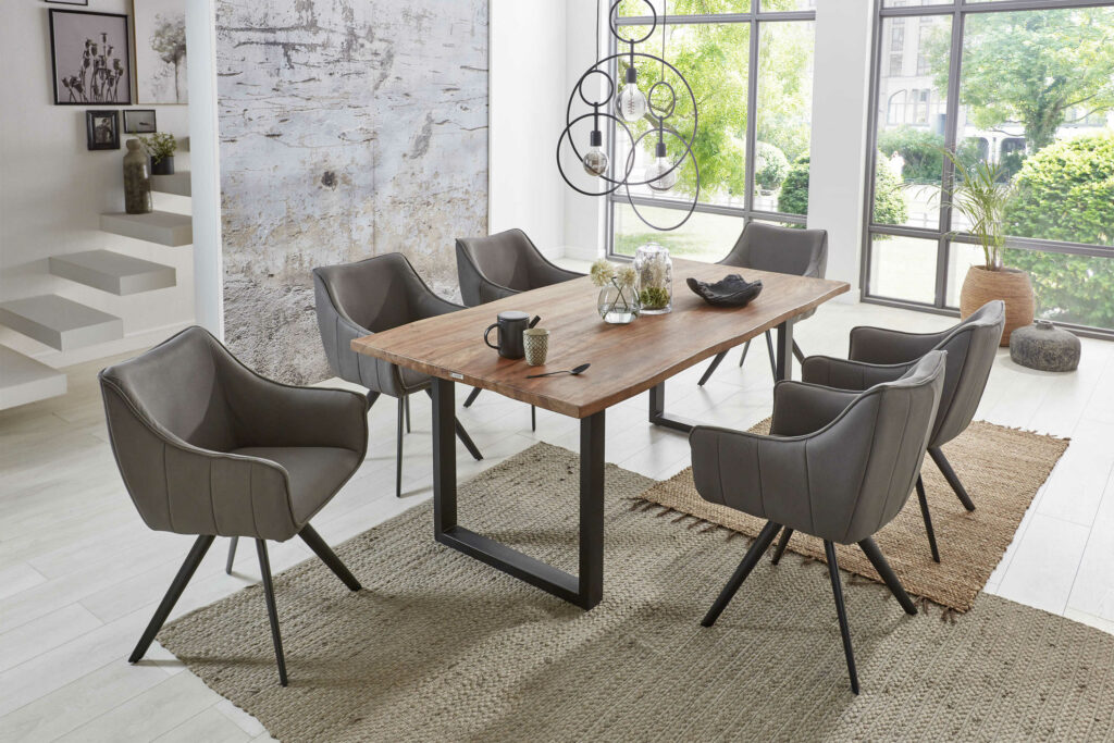 SAM_NEU-Esszimmer-Baumkante-Tische-Lotti-Schwarz-Teak-180-Lotti_teak_u_gestell_04