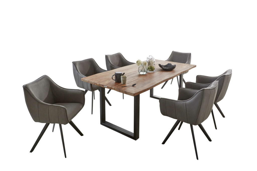 SAM_NEU-Esszimmer-Baumkante-Tische-Lotti-Schwarz-Teak-180-Lotti_teak_u_gestell_06