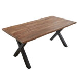 SAM_NEU-Esszimmer-Baumkante-Tische-Lotti-Schwarz-Teak-220-X_Gestell-Lotti_teak_x_gestell_02