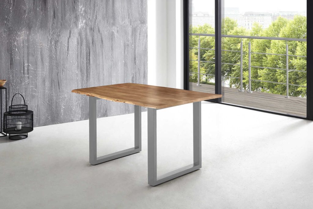 SAM_NEU-Esszimmer-Baumkante-Tische-Lubin-U-Gestell-silber-Natur-160-Lubin_natur_silber_160_01
