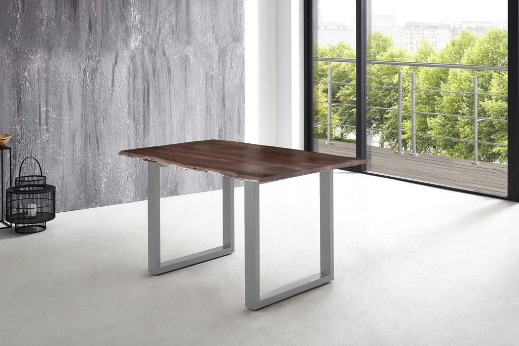 SAM_NEU-Esszimmer-Baumkante-Tische-Lubin-U-Gestell-silber-Nuss-160-Lubin_nussbaum_silber_160_01