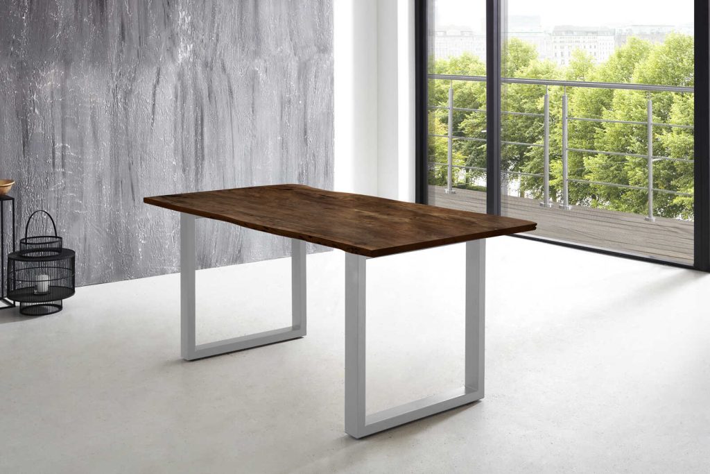 SAM_NEU-Esszimmer-Baumkante-Tische-Lubin-U-Gestell-silber-Nuss-200-Lubin_nussbaum_silber_200_01