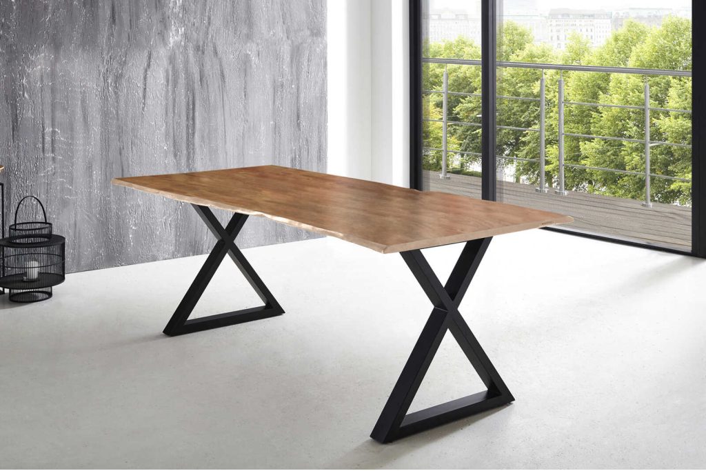 SAM_NEU-Esszimmer-Baumkante-Tische-Lubin-X-Gestell-natur-schwarz-240-Lubin_natur_schwarz_240_01