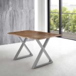 SAM_NEU-Esszimmer-Baumkante-Tische-Lubin-X-Gestell-natur-silber-140-Lubin_natur_silber_140_01