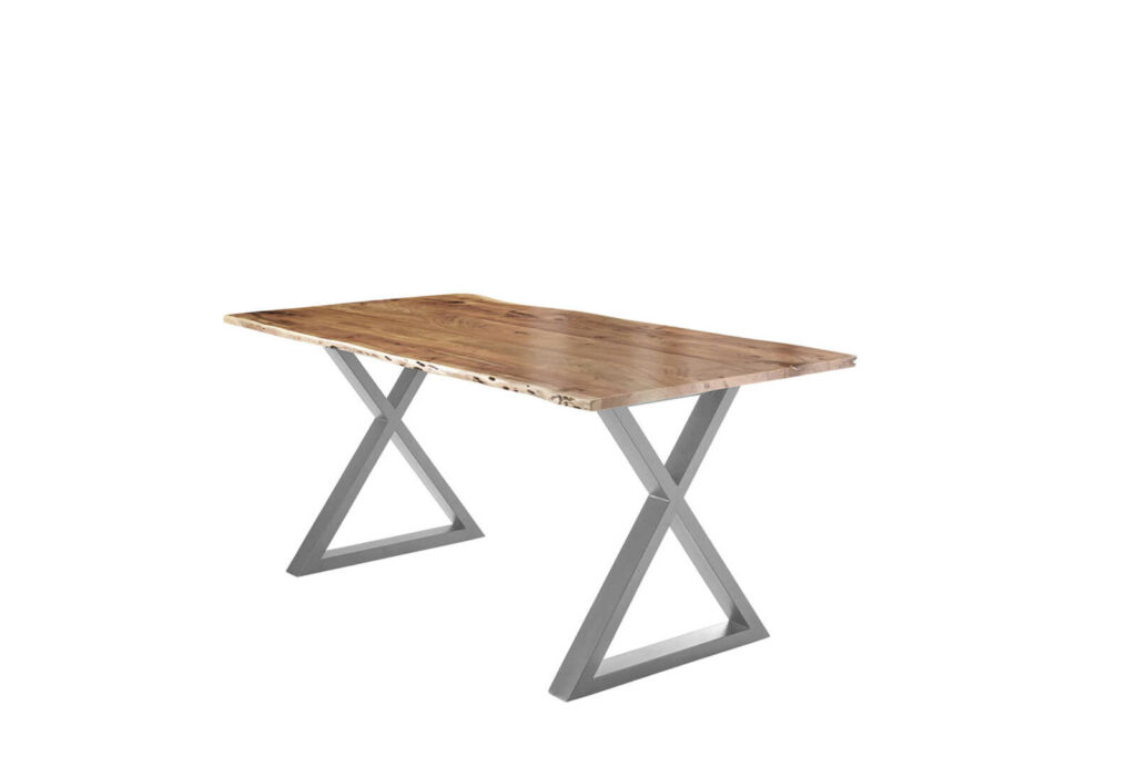 SAM_NEU-Esszimmer-Baumkante-Tische-Lubin-X-Gestell-natur-silber-160-Lubin_natur_silber_160_02