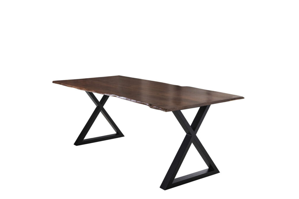 SAM_NEU-Esszimmer-Baumkante-Tische-Lubin-X-Gestell-nuss-schwarz-220-Lubin_nussbaum_schwarz_220_02