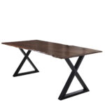 SAM_NEU-Esszimmer-Baumkante-Tische-Lubin-X-Gestell-nuss-schwarz-220-Lubin_nussbaum_schwarz_220_02