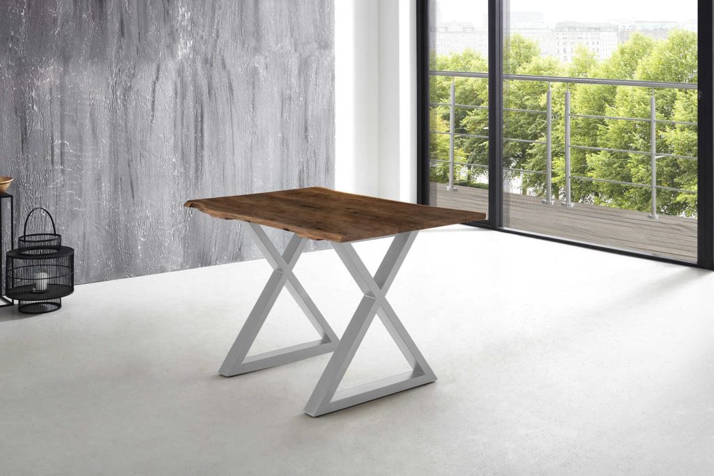 SAM_NEU-Esszimmer-Baumkante-Tische-Lubin-X-Gestell-nuss-silber-120-Lubin_nussbaum_silber_120_01