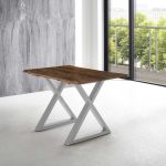 SAM_NEU-Esszimmer-Baumkante-Tische-Lubin-X-Gestell-nuss-silber-120-Lubin_nussbaum_silber_120_01