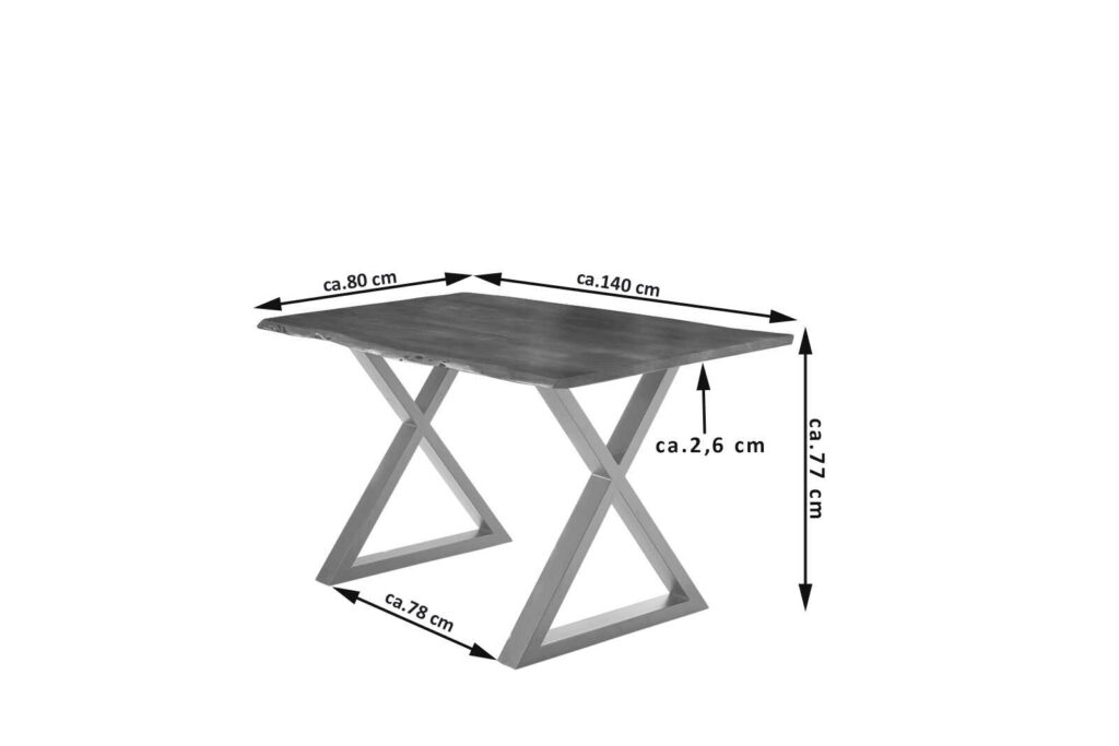 SAM_NEU-Esszimmer-Baumkante-Tische-Lubin-X-Gestell-nuss-silber-140-Lubin_nussbaum_silber_140_03
