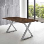 SAM_NEU-Esszimmer-Baumkante-Tische-Lubin-X-Gestell-nuss-silber-180-Lubin_nussbaum_silber_180_01