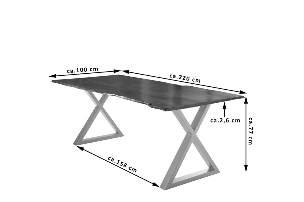 SAM_NEU-Esszimmer-Baumkante-Tische-Lubin-X-Gestell-nuss-silber-220-Lubin_nussbaum_silber_220_03