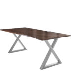 SAM_NEU-Esszimmer-Baumkante-Tische-Lubin-X-Gestell-nuss-silber-240-Lubin_nussbaum_silber_240_03