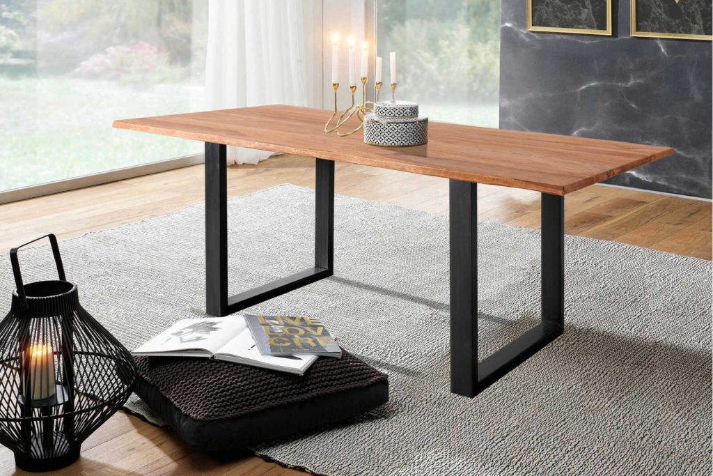 SAM_NEU-Esszimmer-Baumkante-Tische-Marek-schwarz-teak-220-Marek_Schwarz_Teak_01
