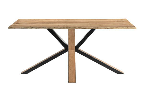 SAM NEU Esszimmer Baumkante Tische Miami 140 baumkante miami tisch 140 spider schwarz holz auC39Fen 05 scaled
