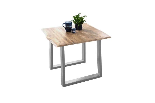 SAM NEU Esszimmer Baumkante Tische Noah silber eiche 80 BKT Noah eiche silber 02