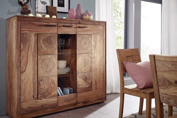 SAM NEU Esszimmer Baumkante Tische Nora Highboard202 Natur Nora natur 02