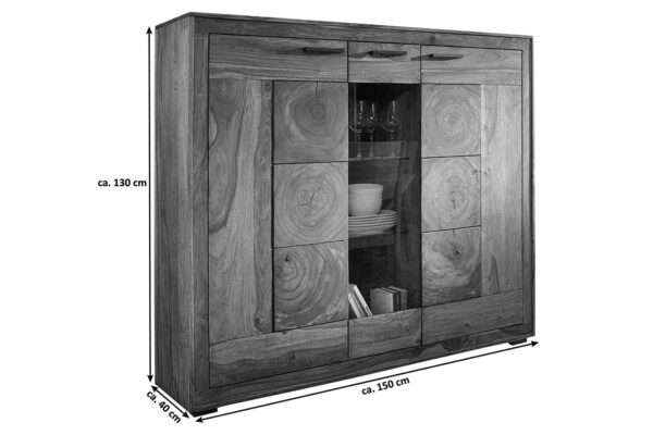 SAM NEU Esszimmer Baumkante Tische Nora Highboard202 Natur Nora natur 03